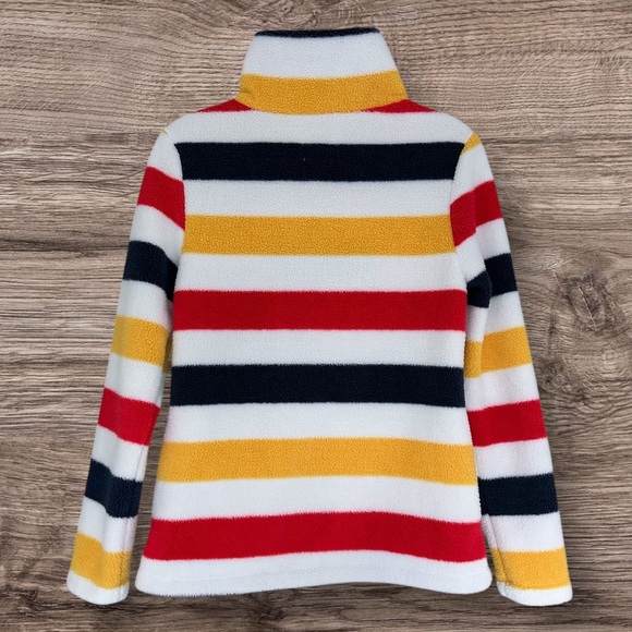 Dudley Stephens Kaki Pullover Sherpa Fleece Camp Stripe Small - Picture 7 of 8